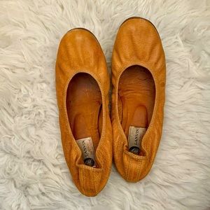 *HP* LANVIN Camel/Tan Leather Ballet Flats